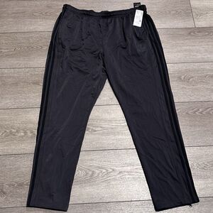 Adidas Trico Zip Track Pants Mens 2XL Black Gray Athletic Workout Casual New